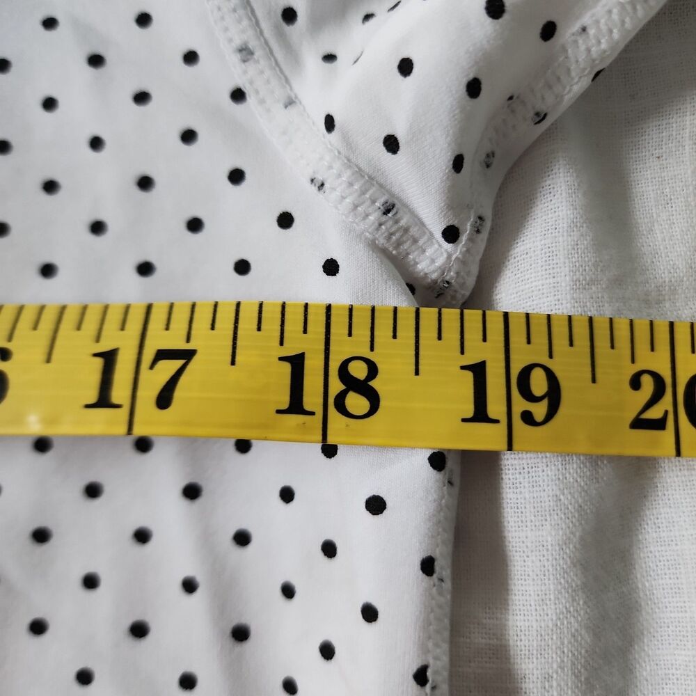 BYLT Premium Basics Lux Polo Shirt Mens S White Polka Dot Stretch Performance - Picture 6 of 8